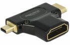 DeLock Adapter HDMI - Micro-HDMI (HDMI-D)/Mini-HDMI (HDMI-C)