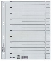 Leitz Trennblätter A4, grau 1650-00-85 Karton 200g liniert,100