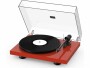 Pro-Ject Plattenspieler Debut Carbon EVO Rot glanz, Detailfarbe