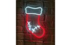 Vegas Lights LED Dekolicht Neonschild Weihnachtsstrumpf 28 x 30 cm