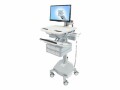 Ergotron Cart with LCD Arm, LiFe Powered, 6 Drawers
