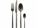 Sambonet Besteck-Set Rock 24-teilig, Schwarz glanz/Metall/Silber