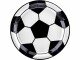 Partydeco Einwegteller Fussball 18 cm, 6 Stück, Schwarz/Weiss