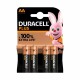 DURACELL Alkal Plus 4er Pack, Mignon, AA, 1,5V