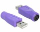 DeLock USB 2.0 Adapter USB-A Stecker - PS/2, USB