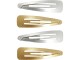 Creativ Company Haarspange Gold/Silber 6.6 x 1.7 cm, 4 Stück