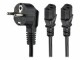 StarTech.com - 2m C13 Power Cord - Schuko to 2x C13 - Y Splitter Power Cable