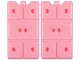 KOOR Kühlelement Arctico S, Doppelpack Flamingo, Breite: 9 cm