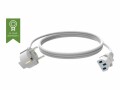 VISION 2m White EU IEC Mains Power cable
