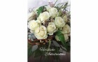 Natur Verlag Trauerkarte Bouquet weisse Rosen 17.5 x 12.2 cm