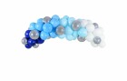 Partydeco Luftballon Girlande Blau-Silber 2 m, 60 Ballons