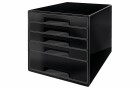 Leitz Schubladenbox Wow Cube 5 Schwarz, Anzahl Schubladen: 5