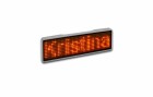 Sertronics LED Name Tag, 11x44 Pixel, USB, Rahmen silber - LED orange