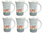 Mila Kaffeetasse Scandic Fuchs 500 ml, 6 Stück, Hellgrau