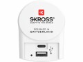 SKROSS Weltreiseadapter PRO+ USB (A+C), Anzahl Pole: 3-polig (geerdet)