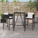 vidaXL , Barhocker:, Farbe: Schwarz, Material: PE-Rattan