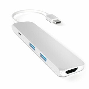 Satechi USB-C Slim Aluminium Multiport Adapter - Silber