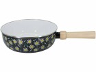 Kadastar Fondue-Caquelon Edelweiss Wiese Schwarz, Material: Stahl