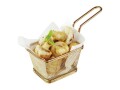 Paderno Servierkorb für Pommes Frites gold Grösse 13x10.5x9cm