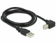 DeLock USB2.0 Kabel, A - B, 1m, SW, gew.
