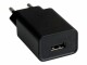 Value USB Charger, 1 Port, USB A, 12W schwarz