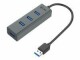 i-tec USB-Hub USB-A Metal 4x USB 3.0, Stromversorgung: USB