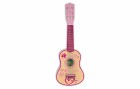 Bontempi Musikinstrument Holz-Gitarre 55 cm Pink Stickers