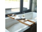 Zeller Present Badewannenablage mit Glashalter Braun, Befestigung: Keine