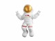 Wallxpert Wanddekoration Astronaut 35 x 48 cm, Gold/Weiss, Motiv