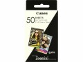 Canon Fotopapier ZINK ZP-2030 selbstklebend, 50 Blatt, Drucker