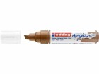 edding Acrylmarker 5000 Breit, Braun, Oberfläche: Holz, Leinwand