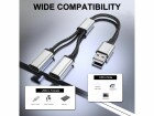 4smarts USB 2.0-Y-Kabel textil USB A - 2x USB
