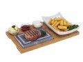 Nouvel Hot Plate Set, 6tlg, Holz, Holzbrett, Hot