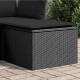 vidaXL , Hocker:, Farbe: Schwarz, Material: PE-Rattan