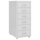 vidaXL Aktenschrank mit Rollen Grau 28x41x69 cm Metall