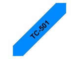 Brother Beschriftungsband TC-501 Schwarz auf Blau, Länge: 7.7 m