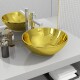 vidaXL , Farbe: Gold, Material: Keramik, Abmessungen: 32.5 x 14