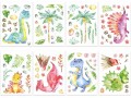 Papierdrachen Wandtattoo-Set Dinosaurier, Material: Papier, Detailfarbe