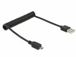 DeLock USB 2.0-Spiralkabel USB A - Micro-USB B