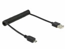 DeLock USB2.0 Micro-Kabel, 60cm, A-MicroB, Schwarz, mit