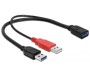DeLock USB 3.0-Y-Kabel USB A - USB A