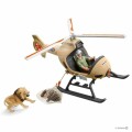 Schleich Spielfigurenset Wild Life Helikopter Tierrettung