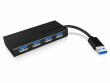 RaidSonic ICY BOX USB-Hub IB-AC6104-B, Stromversorgung: USB, Anzahl