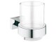 GROHE Essentials Cube Glas mit Halter chrom