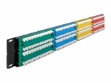 DeLock Patchpanel 19" 48 Port Cat.5e, 2HE, farbig, Montage
