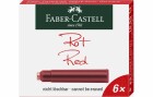 Faber-Castell Tintenpatrone Rot, 6 Stück, Detailfarbe: Rot, Tintenart