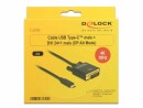 DeLock USB-C - DVI-D Kabel, 4K, 30hz, 2m
