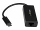StarTech.com - USB C to Gigabit Ethernet Adapter - Black - USB 3.1 to RJ45 LAN Network Adapter - USB Type C to Ethernet (US1GC30B)