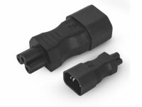 Alpha Elettronica Adapterstecker C5 - C14, gerade, Detailfarbe: Schwarz