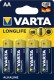 VARTA     Batterie - 410610141 Longlife, AA/LR06, 4 Stück